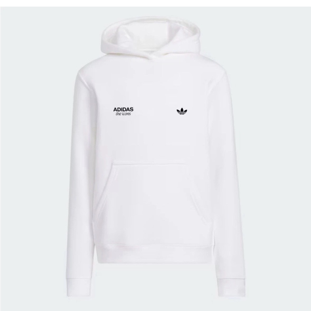 Adidas Originals Graphics Hoodie Pullover Sweatshirt White Black LF2766 Size